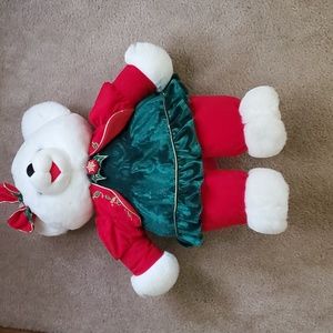 Two snowy teddy bears